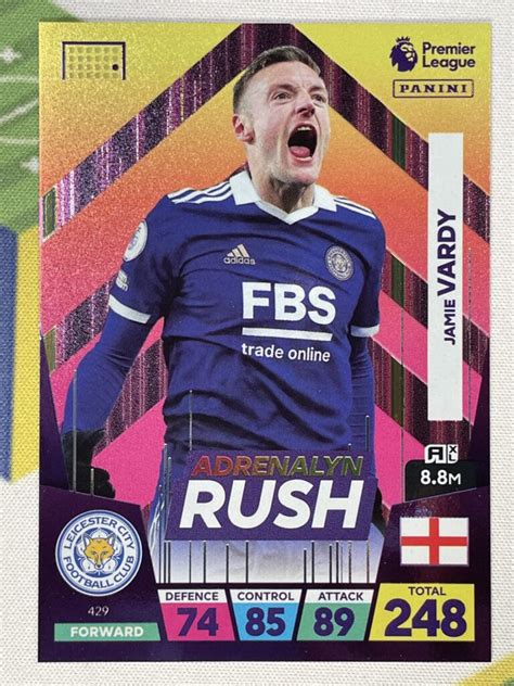 429 Jamie Vardy Leicester City Adrenalyn Rush Panini Premier League