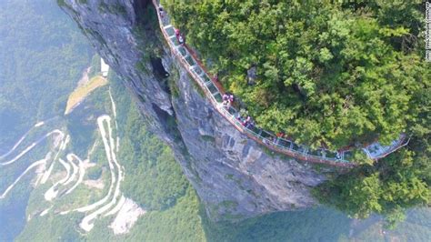 China S Cliff Clinging Glass Skywalk Opens Cnn National Parks