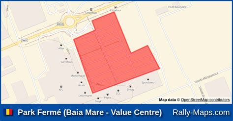 Park Fermé Baia Mare Value Centre stage map Raliul Maramureșului