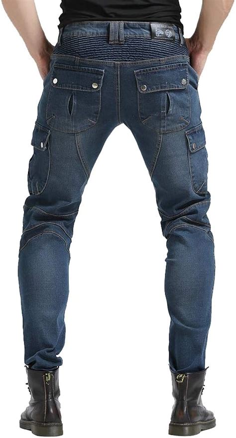 Amazon Men Motorcycle Riding Jeans Biker Pants Reinforced With 4 X