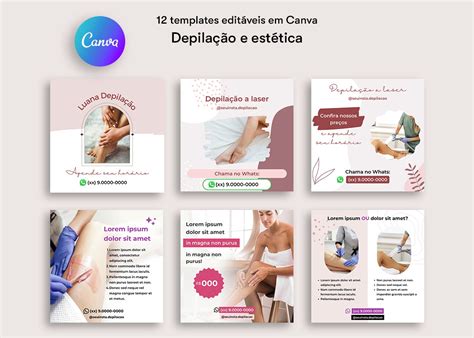 Template Instagram Editável Em Canva Depilação E Estética