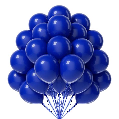 Fotiomrg Royal Blue Balloons 12 Inch 50 Pack Royal Blue Latex Party Balloons Helium Quality For