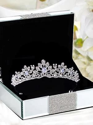 Coroa De Noiva Tiara Luxuosa Banho De Prata Compre Produtos