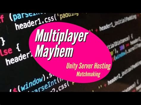 Getting Started With Unity Server Hosting And Matchmaking YouTube