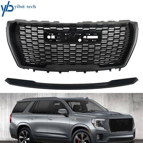 For Gmc Yukon Yukon Xl Denali Front Grille Hood Molding Gloss