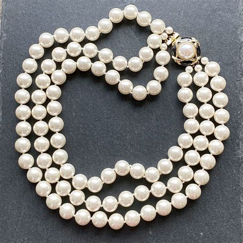 Ciro Vintage Pearl Choker With Large Clasp Bridal Pearls Etsy