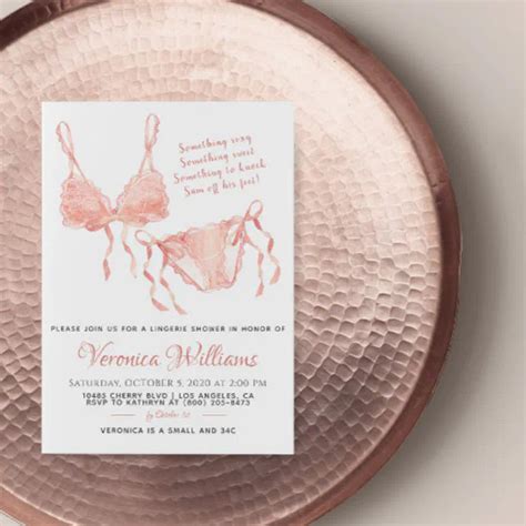 Lingerie Blush Bridal Shower Invitation Zazzle