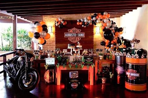 Kara's Party Ideas Harley Davidson Birthday Party | Kara's Party Ideas