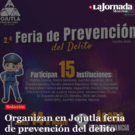 Organizan en Jojutla feria de prevención del delito LA JORNADA MORELOS