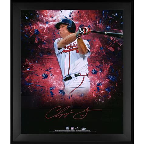 Chipper Jones Atlanta Braves Framed Autographed X In Focus