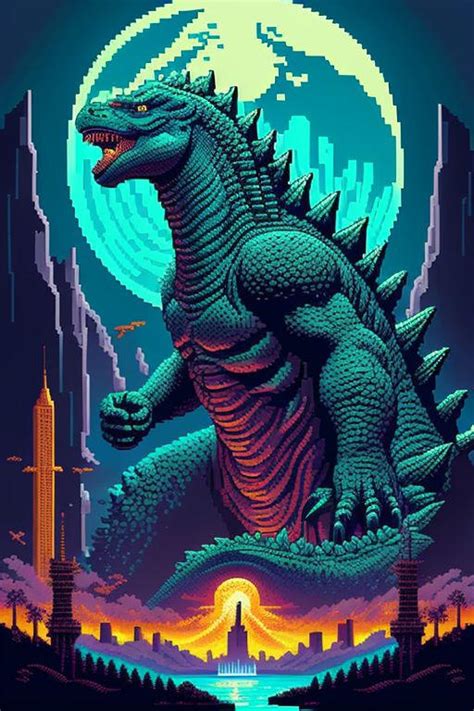 Godzilla | PixelArt #1 by Gin-Goblin on DeviantArt