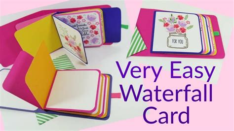 Easy Waterfall Card Video Tutorial YouTube