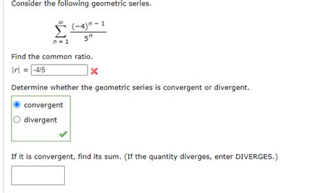 Solved Consider The Following Geometric Series Chegg