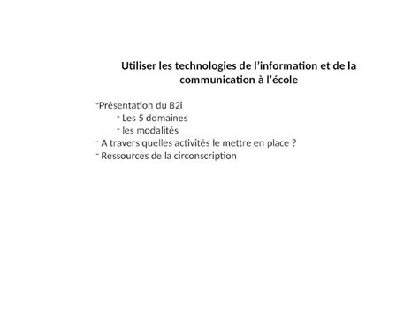 Ppt Utiliser Les Technologies De Linformation Et De La Communication