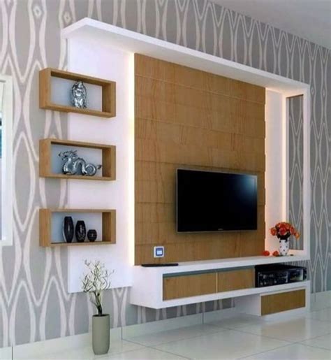 Brown Plywood Modular TV Wall Unit For Home Warranty 10 Years Rs