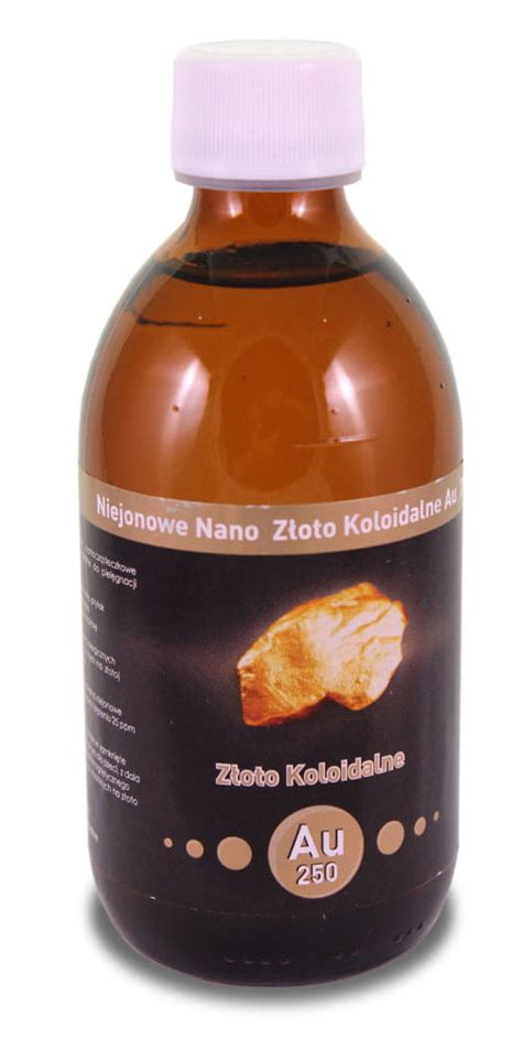 Niejonowe Nano Złoto koloidalne AU 250 25 ppm 300 ml Vitacolloids