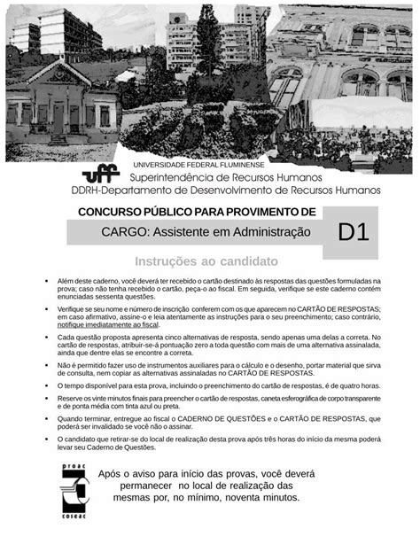 PDF CONCURSO PÚBLICO PARA PROVIMENTO DE CARGO Superintendência