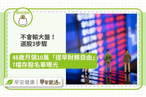 不會輸大盤的選股3步驟！他48歲月領10萬提早財務自由：7檔存股名單曝光