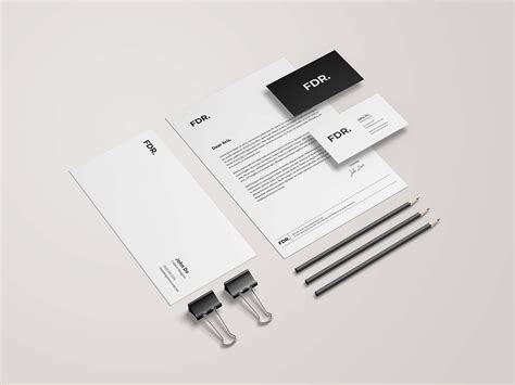 Free Minimalist Stationery Mockup (PSD)