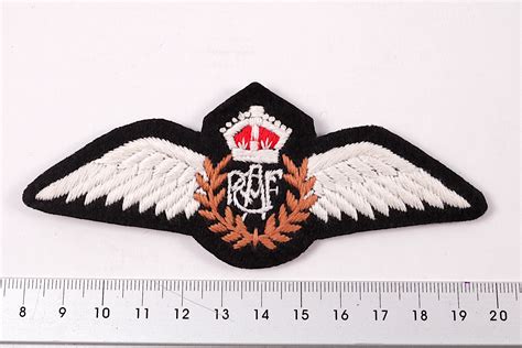 Ww2 Raf Pilot Wings Canada Royal Air Force Pilots Brevet Military Cloth Patch Badge Hand Woven