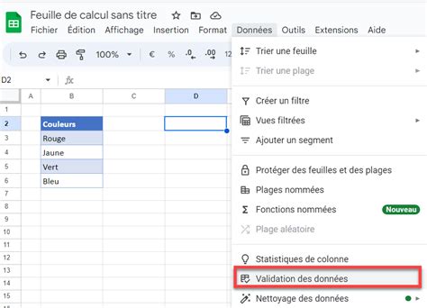 Ajouter une Liste Déroulante Avec Mise en Forme des Couleurs Dans Excel