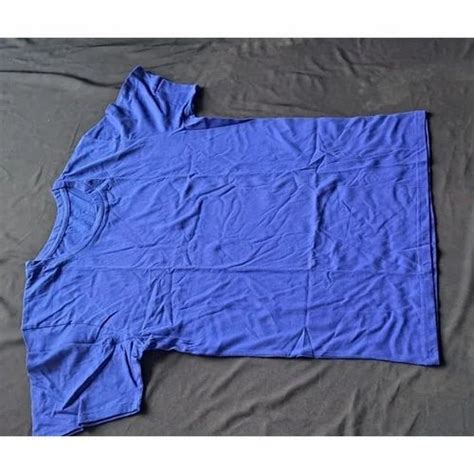 Plain Blue Cotton Round Neck T Shirt At Rs 150 In Gurugram Id 2852300669873