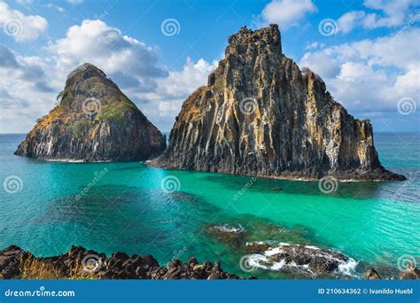 Pigs Bay Beach Baia Dos Porcos In Fernando De Noronha Island Brazil