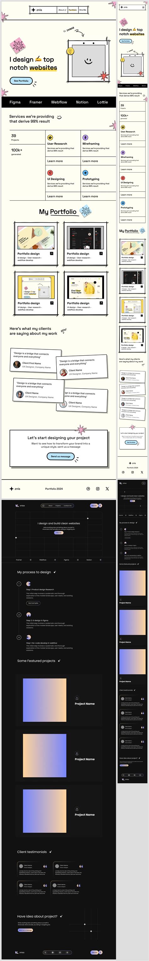 Minimal Portfolio Free Landing Pages For Figma Lapa Ninja