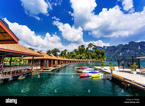 Floating Bungalows With Kayaks At Khao Sok National Park Cheow Lan