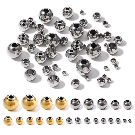 Mm Mm Mm Stainless Steel Beads For Jewelry Making Loose Spacer