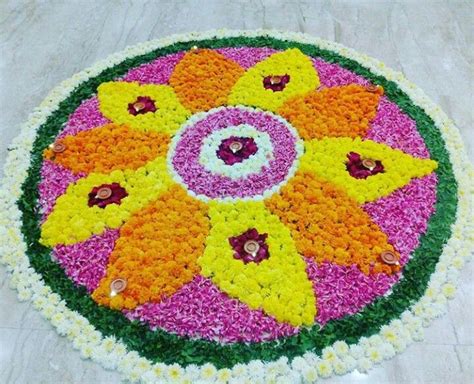 A Colorful Flower Arrangement On The Floor With White And Yellow