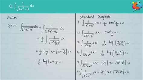 Class Maths Indefinite Integration Solving Problems On