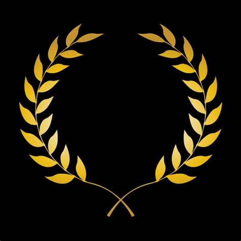 Premium Vector Golden Laurel Wreath