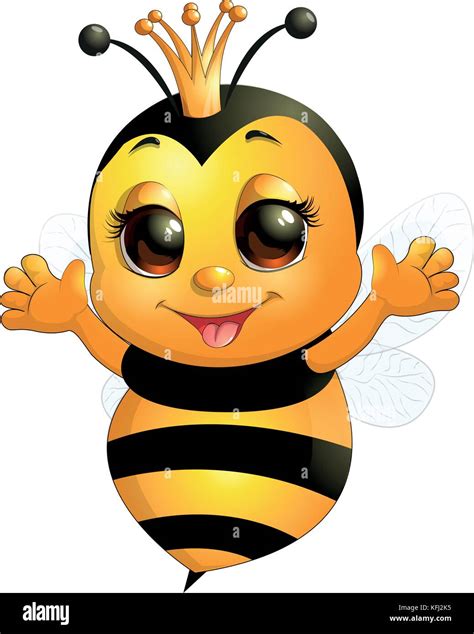 Beautiful Cute Bee Stock Vector Image And Art Alamy