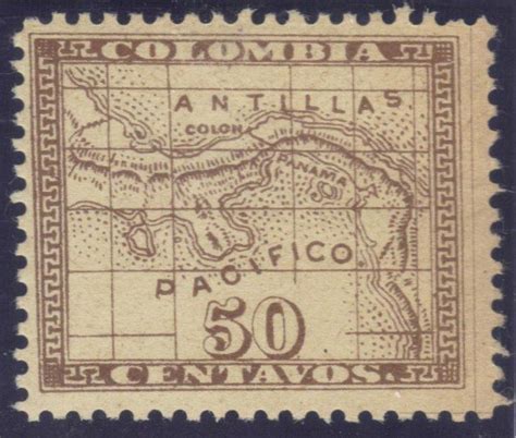 Panama 1888 First Series Of Map Stamps Even Though Panama Was Part