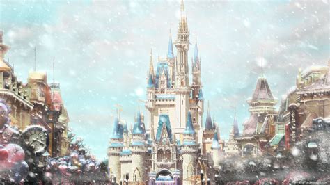 Disney castle in Winter - Wallpaper by valar1a on DeviantArt