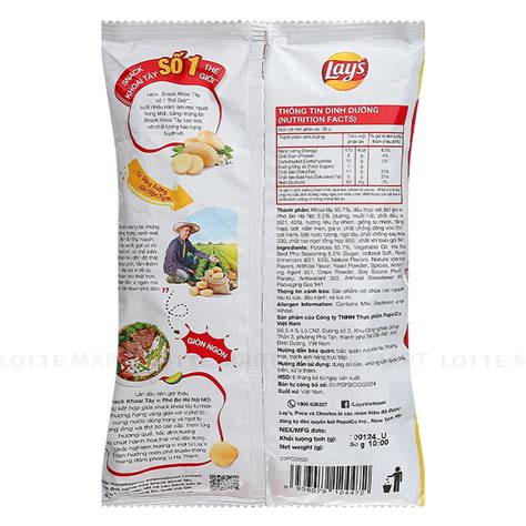 Snack Khoai Tây Chiên Lay s Vị Phở Hà Nội Gói 88G