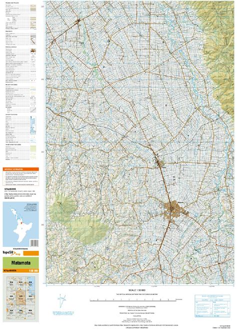 Topo Map Bd Matamata Toit Te Whenua Land Information New