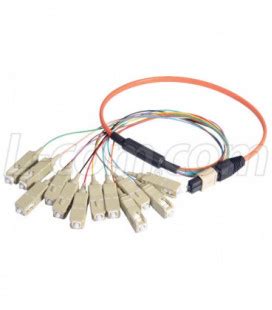 L Mpo Male To X Lc Fan Out Fiber Ribbon Om Multimode