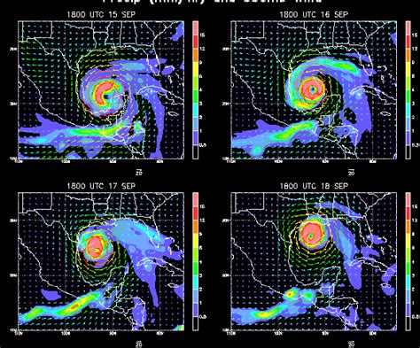 A hurricane simulated by the fvGCM showing the hurricane eye, eyewall,... | Download Scientific ...