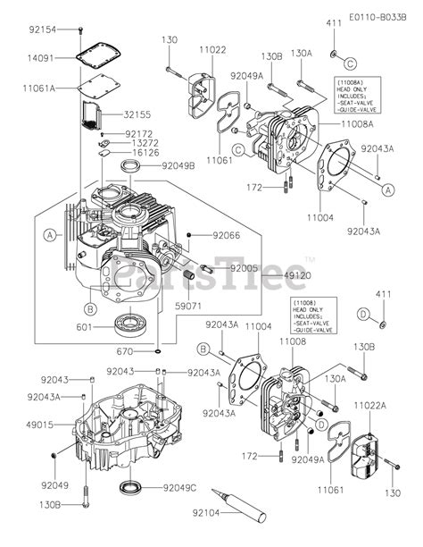 Kawasaki Fx801v Ms04 Kawasaki Engine Cylinder Crankcase Parts Lookup With Diagrams Partstree