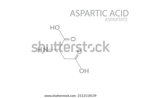 Aspartic Acid Aspartate Chemical Formula Standard Stock Vector (Royalty ...