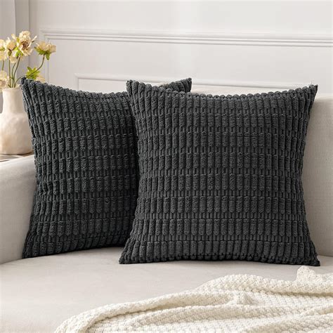 Amazon Miulee Pack Of Corduroy Decorative Throw Pillow Covers