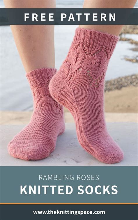 Rambling Roses Knitted Socks Free Knitting Pattern Artofit