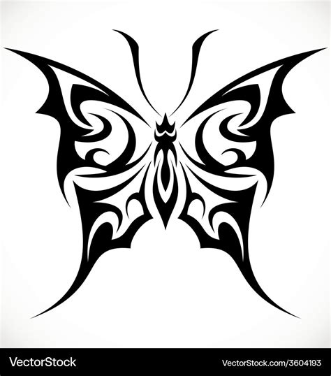 Butterfly Tattoo Design Royalty Free Vector Image