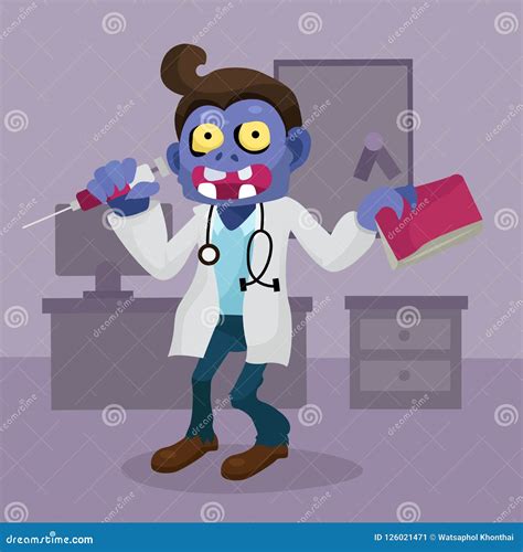 Cartoon Crazy Doctor Vector Illustration | CartoonDealer.com #82838506