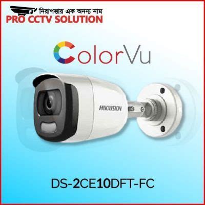 Hikvision Ds Ce Dft Fc Mp Colorvu Turbo Hd Bullet Camera Pro Cctv