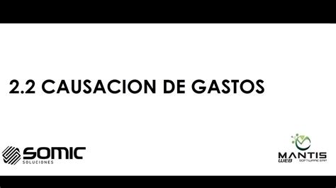 2 2 Causacion De Gastos YouTube