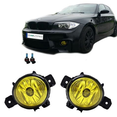 SET 2x Nebelscheinwerfer Gelb US Look für BMW 1er E81 E82 E87 E88 X1