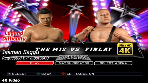 WWE SmackDown Vs Raw 2011 The Miz Vs Finlay Single Match 4K Video